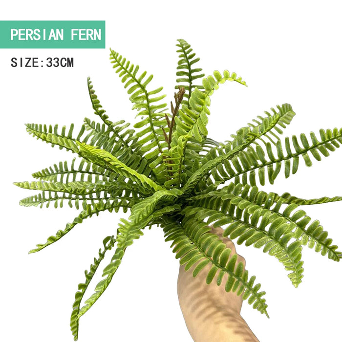Artificial Fern Leaf Persian Grass Plant – Hanging Decorative Greenery for Home, Office, and Hotel Decoration, DIY Landscaping Greening Material