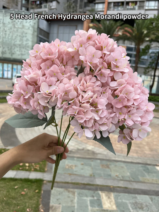 Artificial Silk Hydrangea Flower Bouquet – DIY Wedding, Party, and Home Decor – Large Hydrangea Heads for Bridal Bouquets and Floral Arrangements