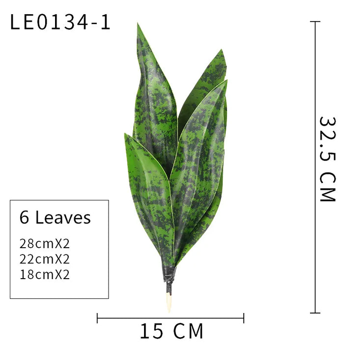 Artificial Sansevieria Plant – 21-68cm Long Tropical Piran Leaves for Hotel, Office, and Home Décor