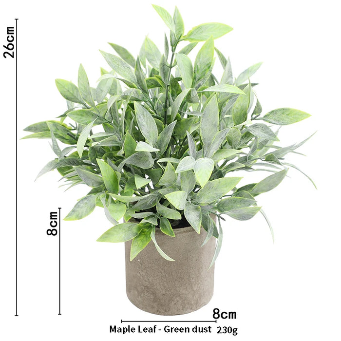 Artificial Eucalyptus Plant in Pot – Small Fake Bonsai for Home, Office, and Restaurant Desk Decoration