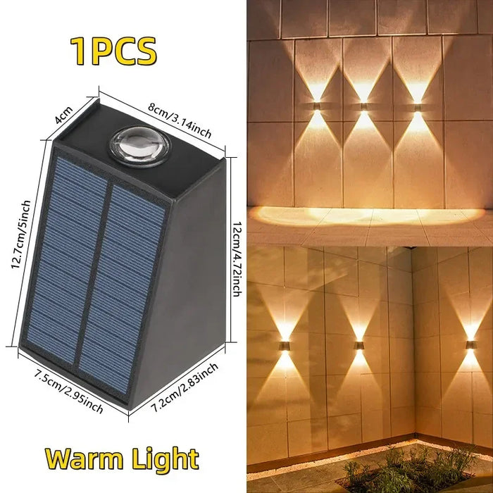 LED Solar Wall Light – Waterproof Solar Powered Outdoor Lamp for Garden, Street, Balcony, and Villa Decoration