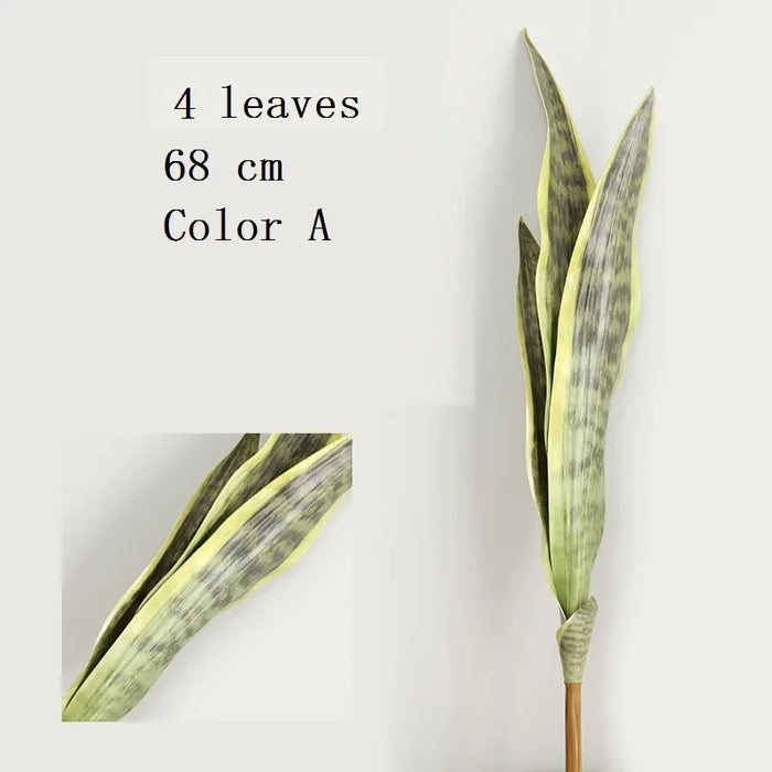 3pcs Artificial Sansevieria Plants – Bonsai Decoration with Tiger Piran Leaves for Home, Garden, and Desktop Décor