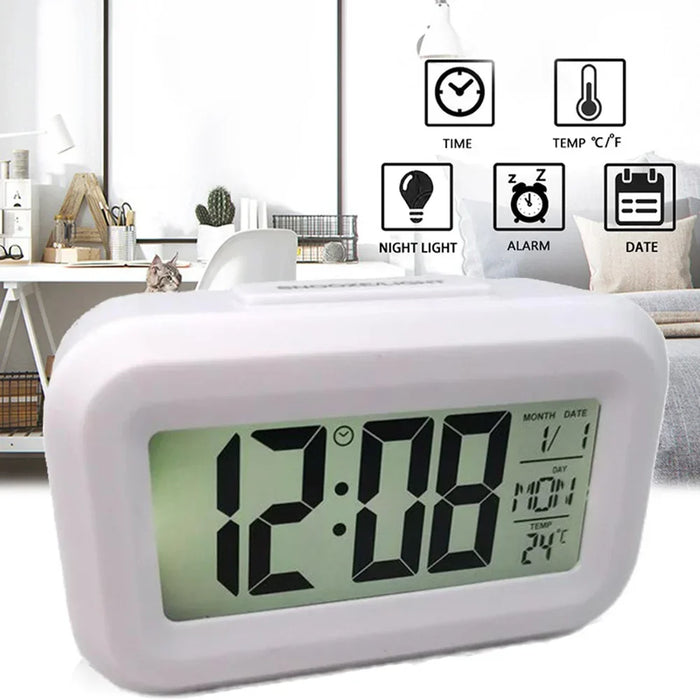 Compact LED Digital Alarm Clock with Night Light – Perfect for Bedrooms, Offices, and Kids' Rooms