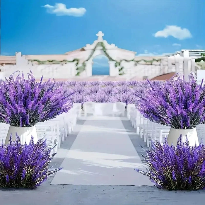 5Pcs Artificial Lavender Flowers – Realistic Faux Flower Bouquet for Wedding, Home Décor, and Office Decoration – Nordic Style Vase Storage