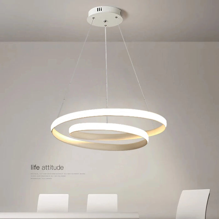 Minimalist LED Pendant Light – Modern Circular Hanging Lamp for Dining Room, Bedroom & Study Room