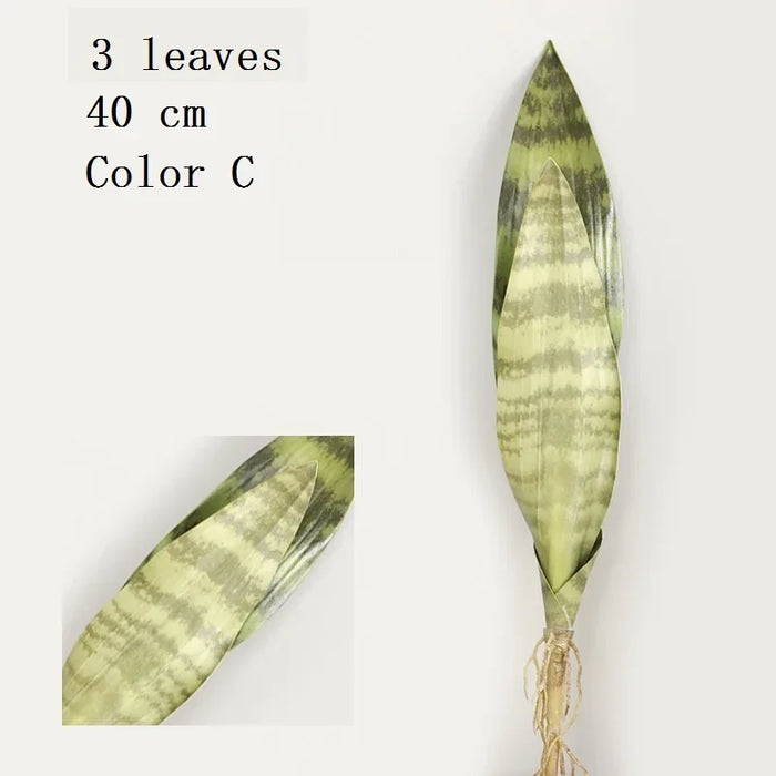 3pcs Artificial Sansevieria Plants – Bonsai Decoration with Tiger Piran Leaves for Home, Garden, and Desktop Décor