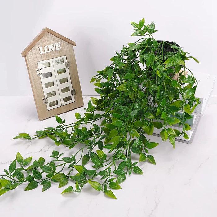 Artificial Ivy Plant with Plastic Leaves in Pot – 65CM Decorative Hanging Vine for Wedding, Christmas, Home, and Garden Décor