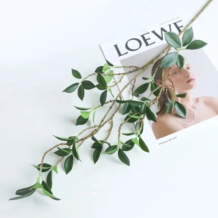 Artificial Green Leaf Tree Long Branch – Fake Plant for Home Decor, Wedding, Christmas, Party, and Photography