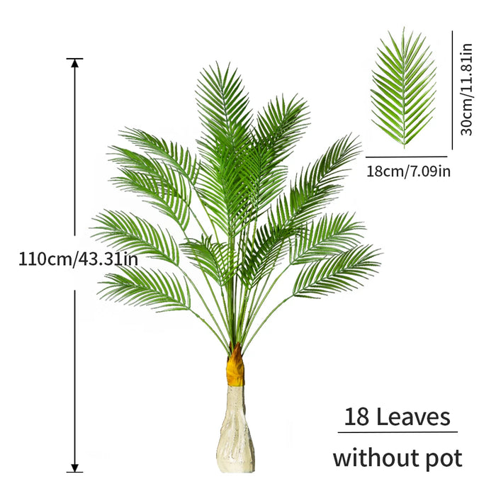 120cm Artificial Large Tropical Palm Tree – Realistic Fake Coconut Tree with Green Leaves for Home, Garden, Hotel, and Wedding Decor