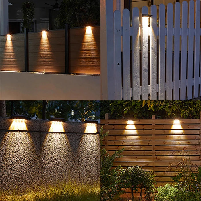 4 LED Solar Outdoor Garden Lamps – Waterproof Decorative Lighting for Balcony, Fence, Yard, and Pathway – Solar Powered, Ambient Sunlight Lights, IP65 Waterproof