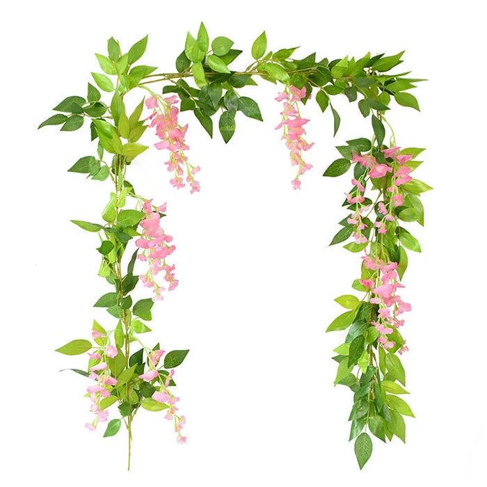 180cm Artificial Wisteria Garland – Fake Ivy Vine for Wedding Arch, Room, Garden, Baby Shower & Floral Decorations