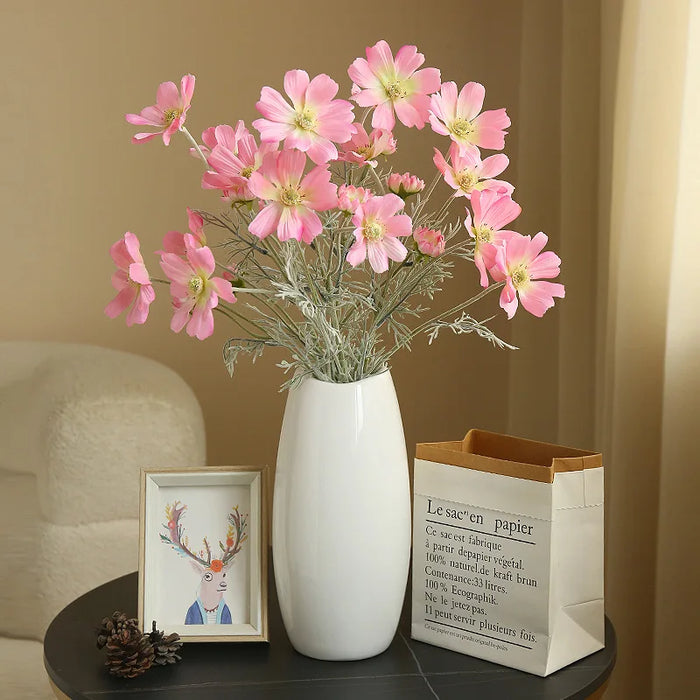 60CM Artificial Plush Chamomile Flowers – Silk Floral Ornaments for Wedding, Home, Dining Table, and Photography Decor