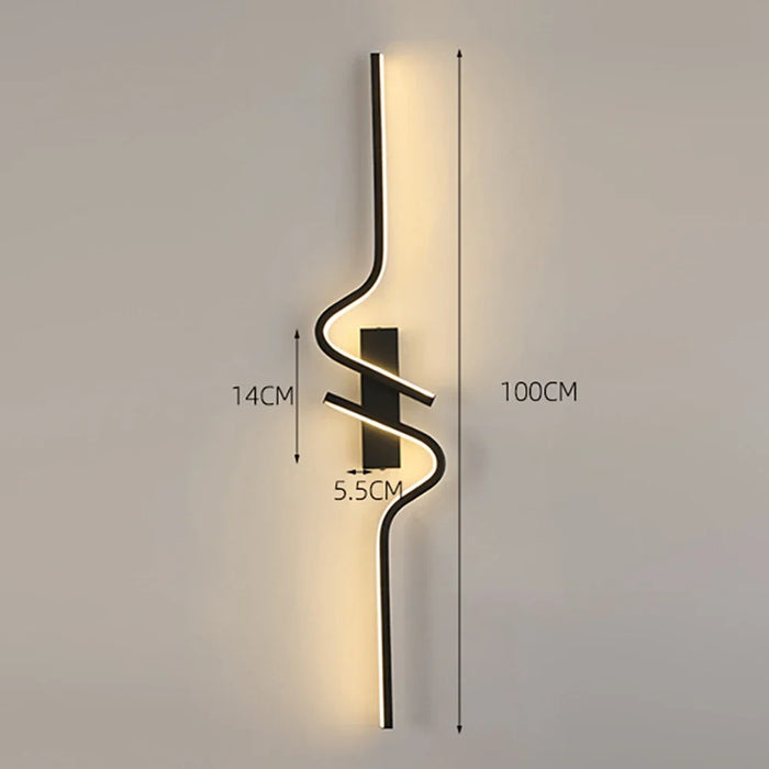 Minimalist LED Wall Lamp – Modern Strip Light for Living Room, Bedroom, Bathroom, and Staircase