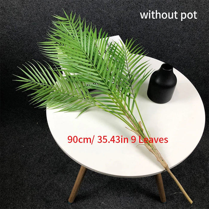 Large Artificial Palm Tree – 80-125cm Fake Monstera & Fern Plant for Outdoor, Home, Garden, and Office Decor