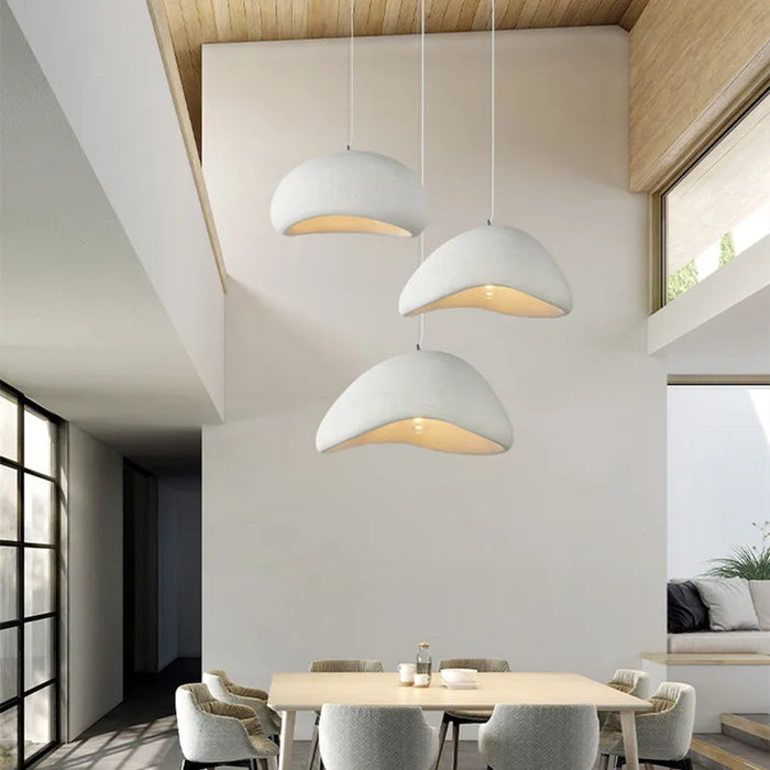 Nordic Wabi Sabi E27 LED Pendant Light – Modern Hanging Lamp for Bedrooms, Cafes, Bars, and Dining Rooms