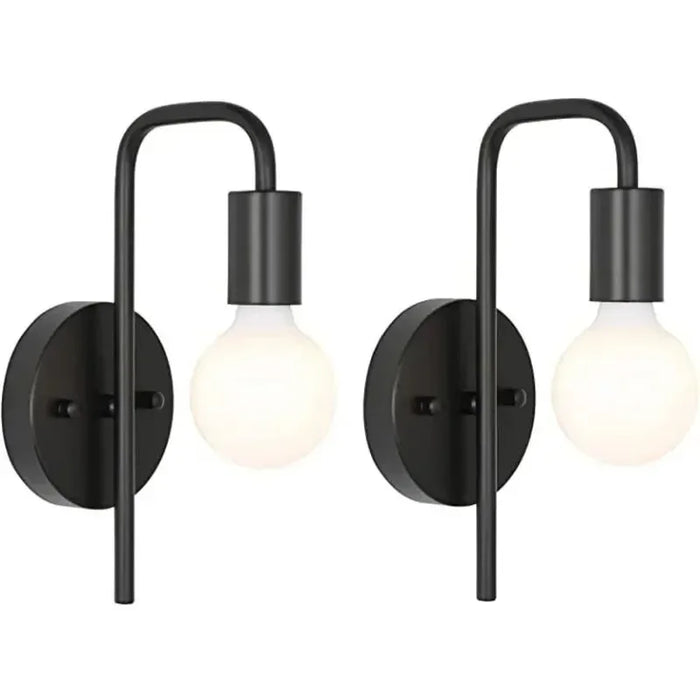 Nordic Simple Bedside Lamp – Creative Vintage Wall Lamp for Bedroom, Living Room, Corridor, and Hotel Spaces (E27, No Bulb Included)