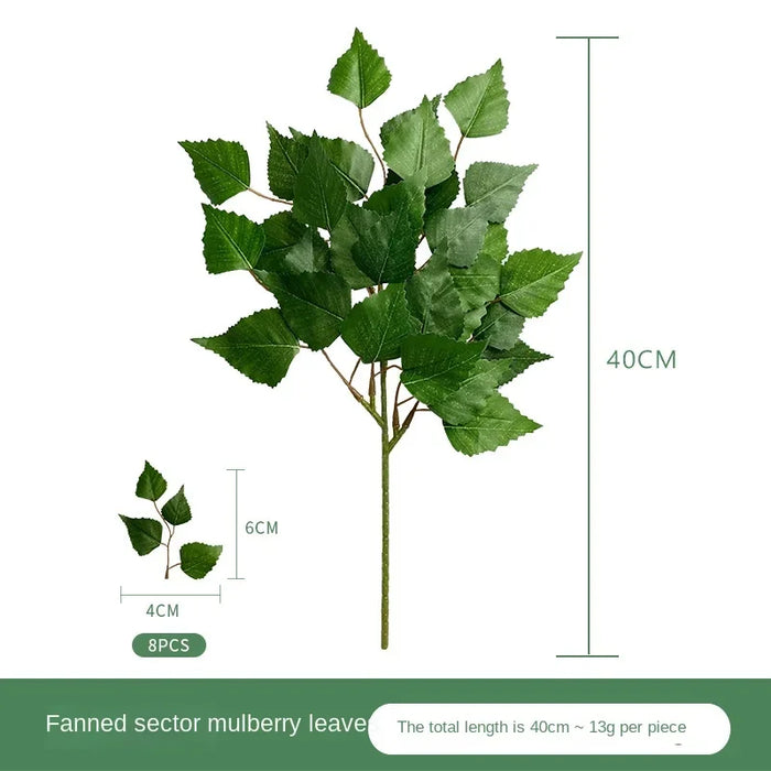 Artificial Eucalyptus Leaves and Apple Leaf Table Flower Arrangement – Realistic Green Faux Plants for Home, Office, and Bridal Shower Decor
