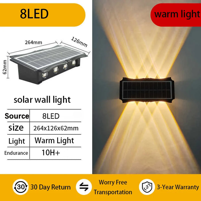 Solar Up Down Wall Light – Waterproof LED Outdoor Wall Lamp for Garden, Balcony & Yard Decoration