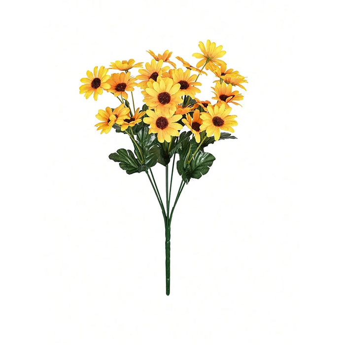 3 Forks 22 Heads Artificial Daisy Bouquet – High-Quality Silk Flowers for Wedding, Home, and Autumn Decorations