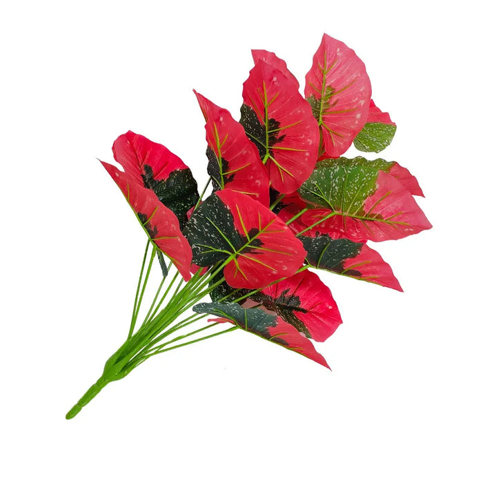 Red Leaf Artificial Flower Bonsai Plant – Fake Potted Decor for Home, Office, Weddings, and Parties