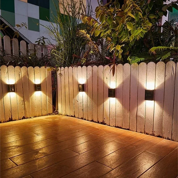 Solar Up and Down Spot Lights Outdoor – Waterproof, Solar-Powered Wall Lamp for Garden, Fence, and Pathway Lighting – Decorative, Energy-Efficient