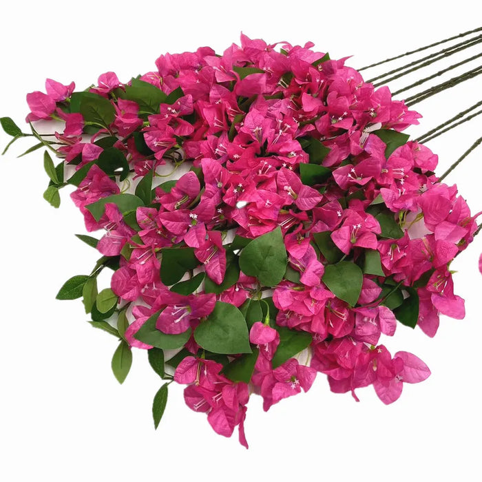 20pcs Artificial Bougainvillea Climbing Vine – 80cm Silk Bougainvillea Flower Branch for Weddings, Parties, and Home Décor