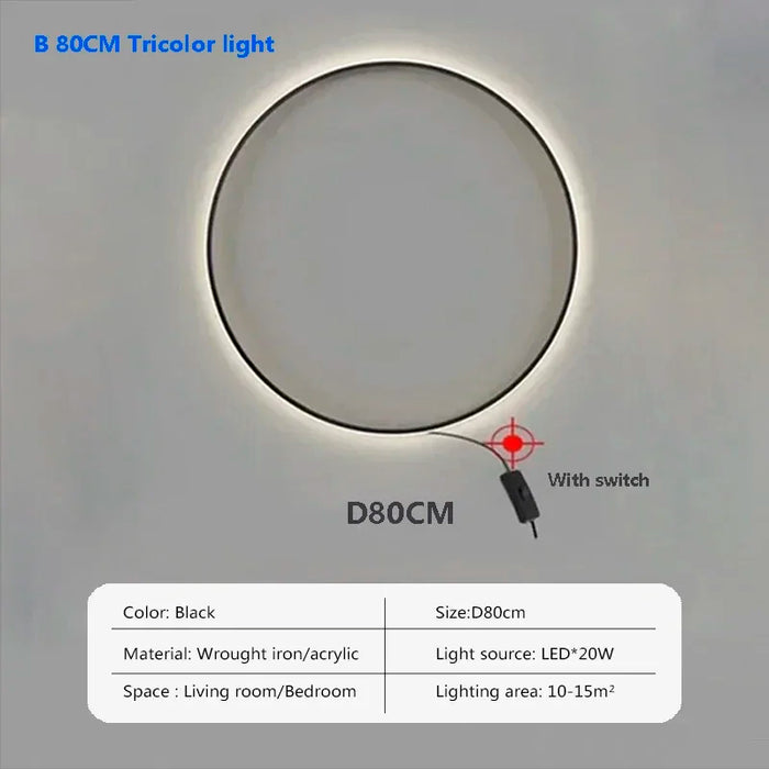 Modern LED Wall Lamp – Luxury Wall Sconce for Bedroom, Living Room, and Stairs – Adjustable Lighting, Dimmable, 80/100/120cm – Remote Control, Up & Down Lighting