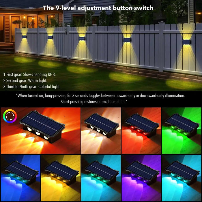 Solar Up Down Wall Light – Waterproof LED Outdoor Wall Lamp for Garden, Balcony & Yard Decoration