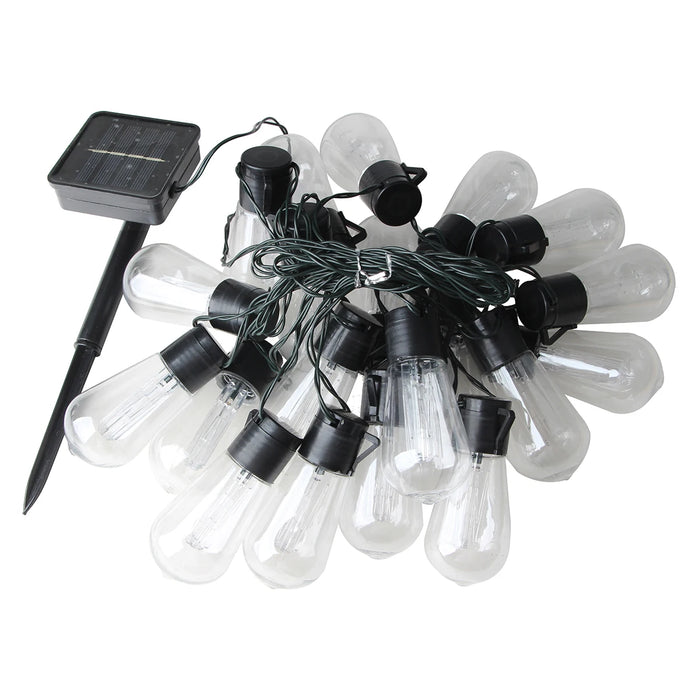 LED Solar String Lights – Outdoor Garland with Globe Bulbs for Garden, Party, Christmas Decoration, Terrace, and Camping