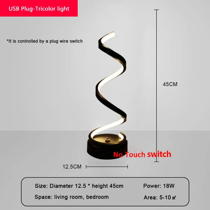 Modern LED Table Lamp – Snake Eye Protection Desktop Light for Bedroom, Living Room, Office, and Study