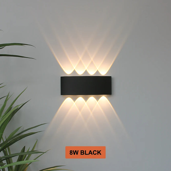 Outdoor & Indoor Waterproof LED Wall Light – Aluminum Porch & Garden Lamp, Up & Down Lighting for Bedroom and Living Room Decor