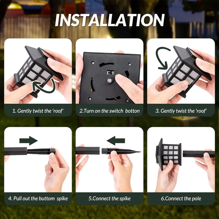 Solar Outdoor Pathway Lights – Waterproof LED Garden Lamp for Yard, Driveway, and Walkway Lighting