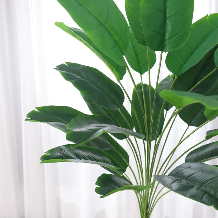 Artificial Tropical Palm Tree – Large Leaf Strelitzia with Fake Banana & Monstera Leaves for Home, Garden, and Office Decoration