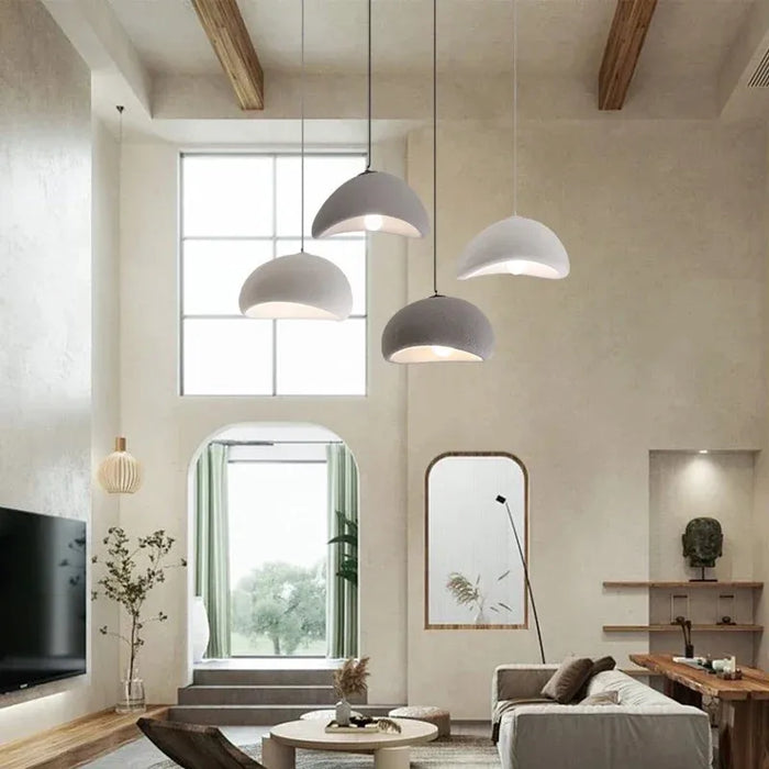 Nordic Wabi Sabi E27 LED Pendant Light – Modern Hanging Lamp for Bedrooms, Cafes, Bars, and Dining Rooms