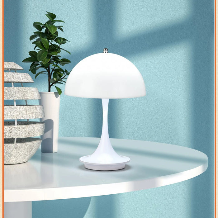 Rechargeable Nordic Mushroom Table Lamp – Dimmable LED Bedside Lamp for Bedroom, Living Room, and Study