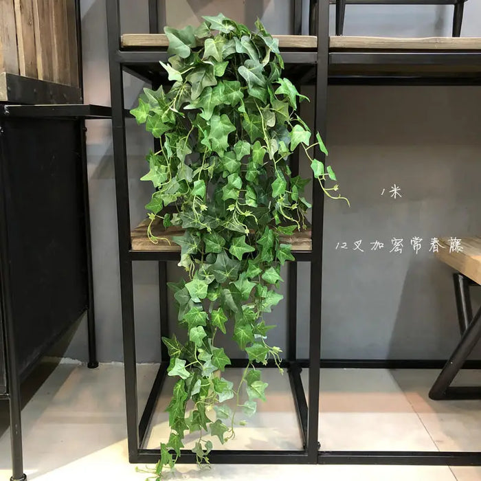 100CM Artificial Green Tropical Vine – Fake Rattan Leaves Garland for Home & Garden Wall Decoration, Bridal Shower & Outdoor Use