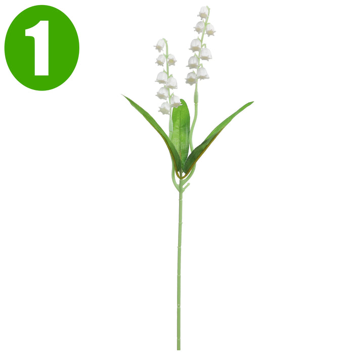 Lily of The Valley Artificial Flowers – 1-20Pcs Plastic Wedding Bouquet, Home & Garden Decoration for Table, Vase, Party & DIY Projects