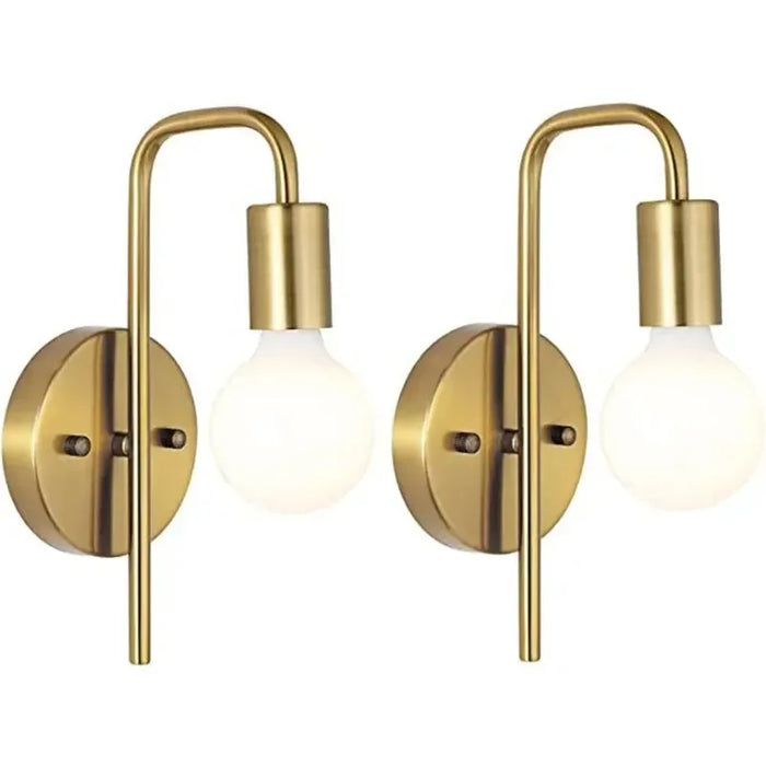 Nordic Simple Bedside Lamp – Creative Vintage Wall Lamp for Bedroom, Living Room, Corridor, and Hotel Spaces (E27, No Bulb Included)