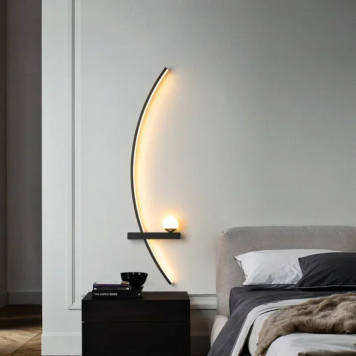 Nordic LED Wall Lamp – Modern Stripes Wall Sconce for Bedroom, Living Room, Study, and Stairs – Indoor Lighting Fixture with Up & Down Luster