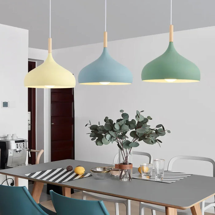 Modern Macaroon Pendant Lamp – Adjustable Single Chandelier for Bedroom, Restaurant, and Office