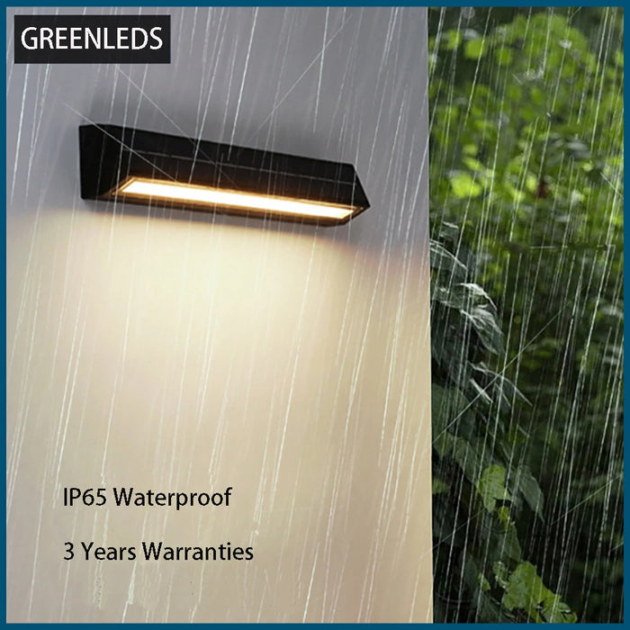 Modern LED Solar Wall Lamp – Waterproof Outdoor Light with Auto Sensor