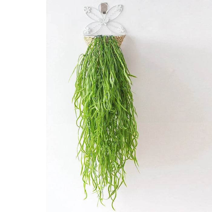80cm Artificial Seaweed Vine – Fake Willow Leaf Rattan Plant for Home, Office, and Festival Wall Hanging Décor – Decorative Greenery for Indoor/Outdoor Use