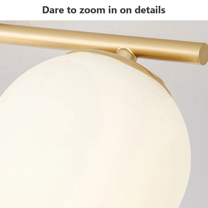 Modern Nordic LED Ceiling Light – Gold Iron and Glass Lamp for Corridor, Aisle, Cloakroom, Balcony, and Bedroom