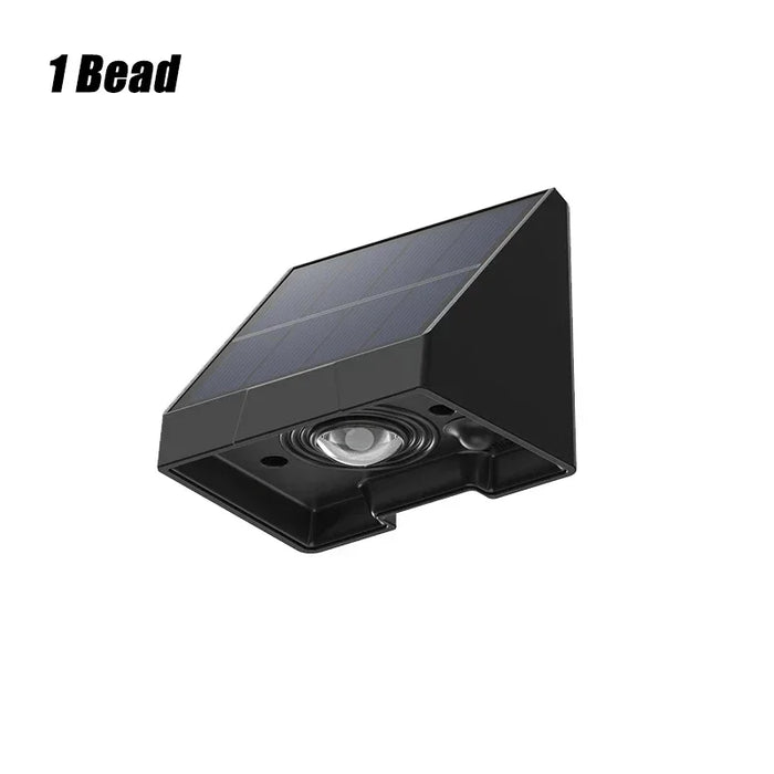 Solar Wall Light LED Outdoor Lamp – Waterproof, Solar-Powered, 1/2/3/4 LED Beads for Porch, Balcony, Courtyard, and Fence Decor