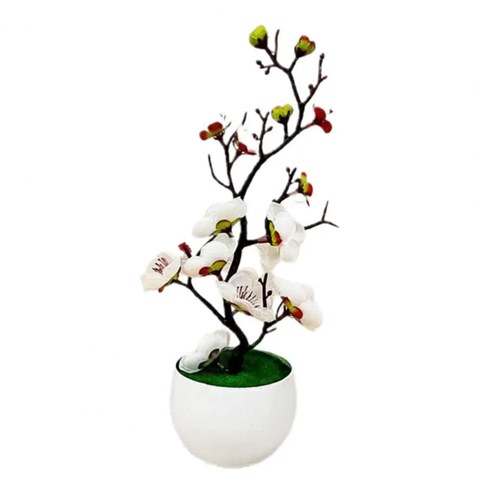 Bonsai Silk Plum Blossom Artificial Plant – Fake Sakura Tree Branches for Home, Office, and Wedding Decoration