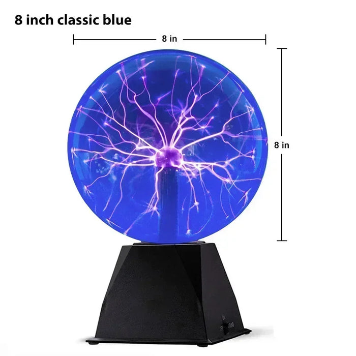 8-Inch Sound Control Magic Plasma Ball Lamp – LED Night Light with Touch & Sound Sensitivity for Party, Christmas, & Atmosphere Decor