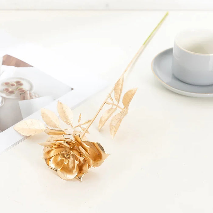 Artificial Golden Ginkgo Leaf & Eucalyptus Flower Arrangement – Perfect for Weddings, Home Decor, Christmas, and Special Occasions