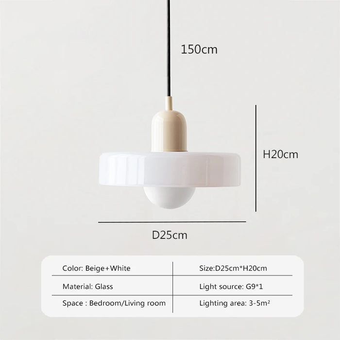 Modern Nordic Glass Pendant Light – Decorative Hanging Lamp for Living Room, Dining Room, Bedroom, and Study – LED Bulb Included