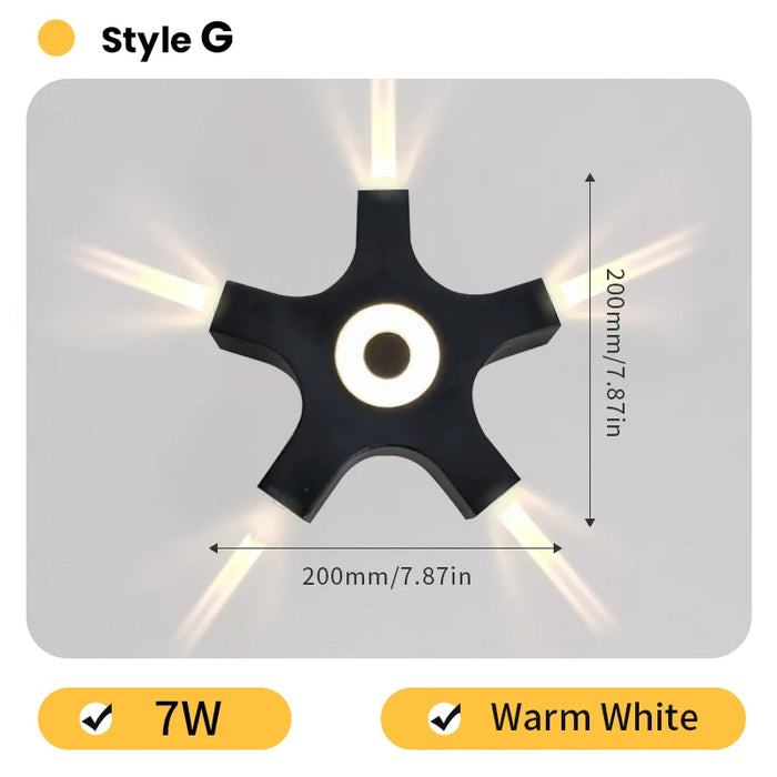 LED Outdoor Wall Lamp – IP66 Waterproof Modern Black Wall Light for Garden, Corridor, and Indoor Spaces (4W/6W/8W)