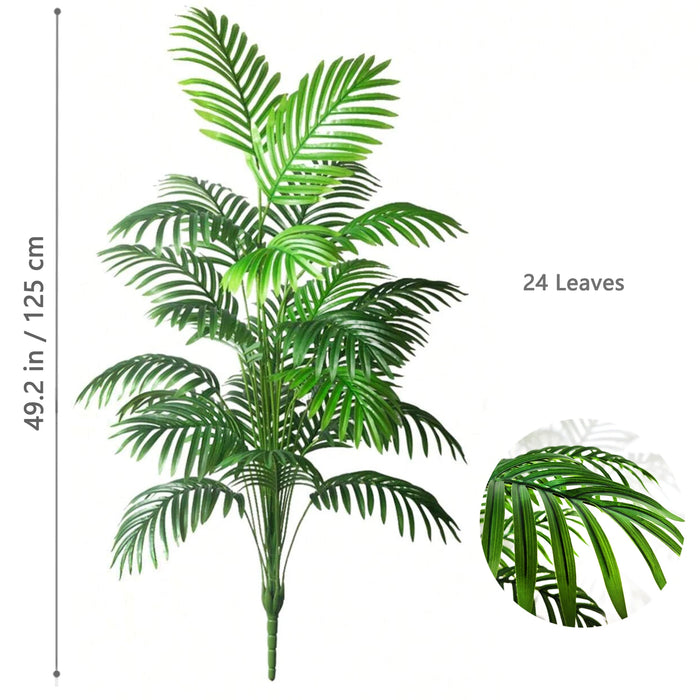 105cm/41.3in Artificial Areca Palm Tree – Fake Tropical Yellow Palm Plant for Indoor, Home, Office, and Event Decor